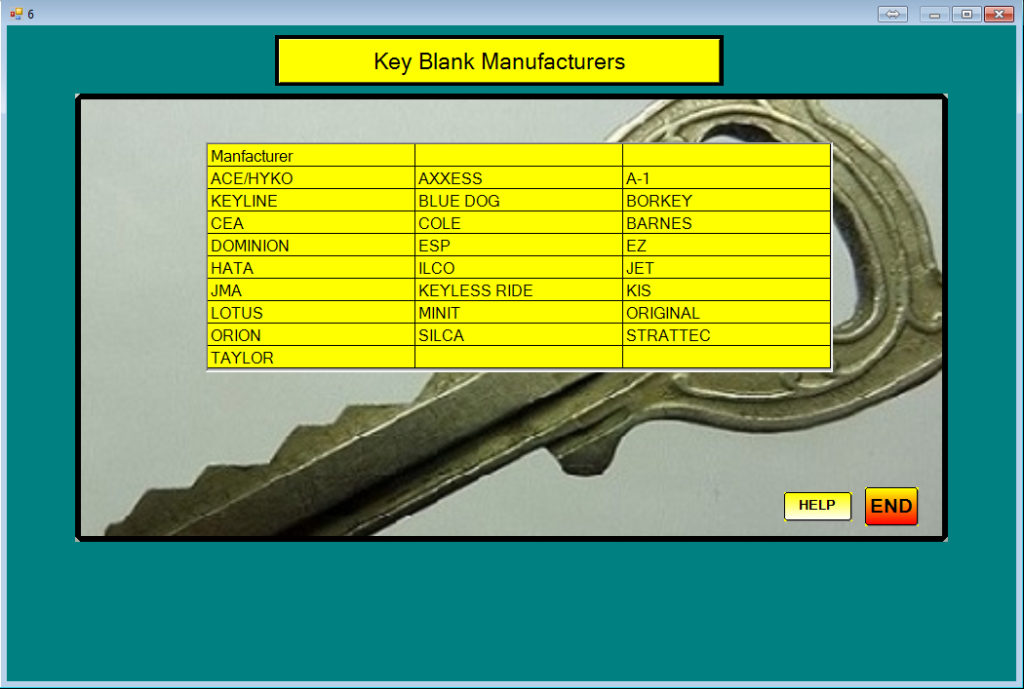 Pick a Blank Manufacturer